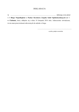 DEKLARACJA