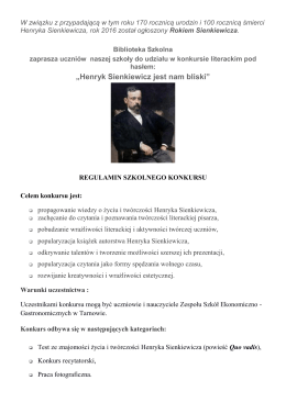 Zobacz regulamin konkursu