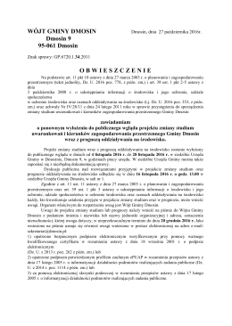WÓJT GMINY DMOSIN Dmosin 9 95