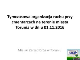 Organizacja ruchu w okresie Wszystkich Świętych