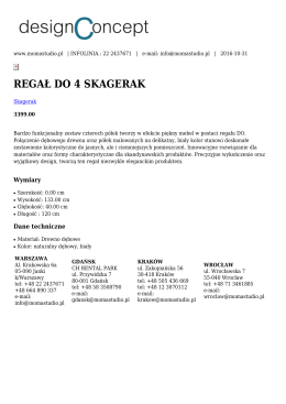 REGAŁ DO 4 SKAGERAK