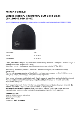 Militaria-Shop.pl Czapka z polaru i mikrofibry Buff Solid Black