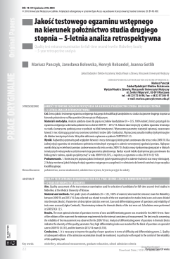 5-letnia analiza retrospektywna