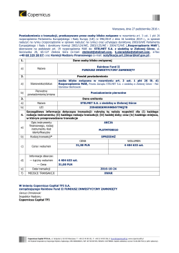 Warszawa, dnia 27 października 2016 r. Powiadomienia