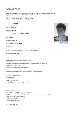 Generuj PDF - Poszukiwani