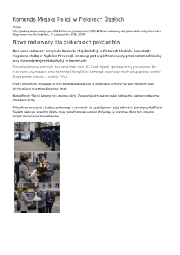 Generuj PDF - Komenda Miejska Policji w Piekarach Śląskich