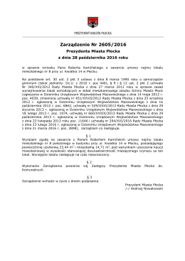 Nr 2605/16 z dnia 28 października 2016r.