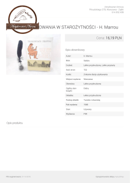 HISTORIA WYCHOWANIA W STAROŻYTNOŚCI