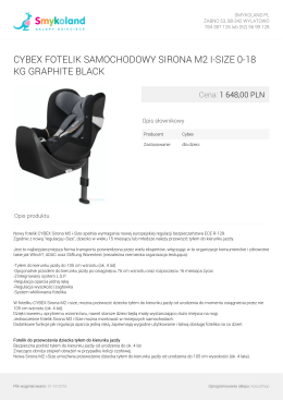 cybex fotelik samochodowy sirona m2 i-size 0-18 kg