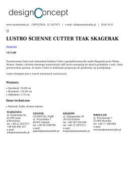 LUSTRO ŚCIENNE CUTTER TEAK SKAGERAK