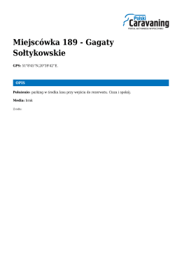 Miejsc&oacute;wka 189 - Gagaty Sołtykowskie