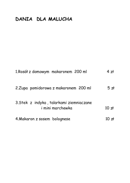 DANIA DLA MALUCHA