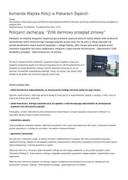 Generuj PDF - Komenda Miejska Policji w Piekarach Śląskich
