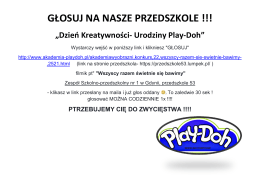 GŁOSUJ NA NASZE PRZEDSZKOLE !!!