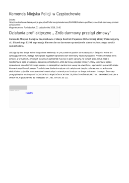 Generuj PDF - Komenda Miejska Policji w Częstochowie