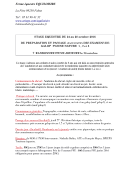 + RANDONNEE D`UNE JOURNEE le 28 octobre
