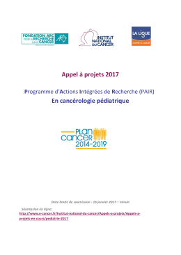 PAIR Pédiatrie - Cancéropôle du Grand-Est