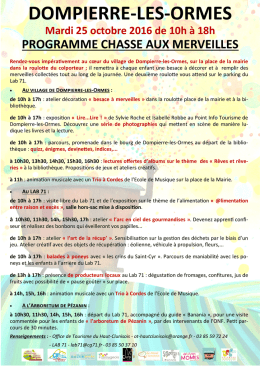 Téléchargez ici le programme - Office de Tourisme du Haut