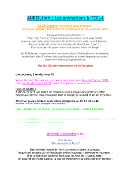 AUREILHAN : Les animations à l`ECLA - Tarbes