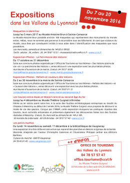 Expositions - Communaut&eacute; de Communes des Vallons du Lyonnais