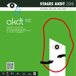 Voir la Brochure AKDT 2016