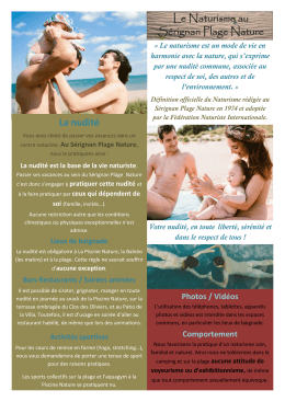 Le Naturisme au S&eacute;rignan Plage Nature La nudit&eacute;