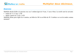 Multiplier deux décimaux.