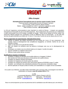 Offre d`emploi