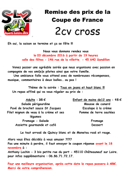 Inscription à la remise des prix du 3 décembre