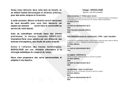 Télécharger la Cartes des soins complète de B2 Institut