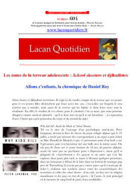 LQ 604 - Lacan Quotidien