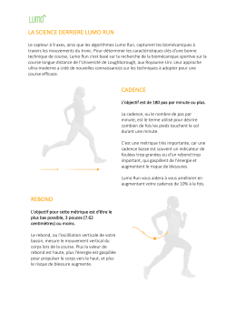 LA SCIENCE DERRIERE LUMO RUN CADENCE REBOND