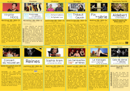 Flyer - Ouverture de la saison - La saison culturelle