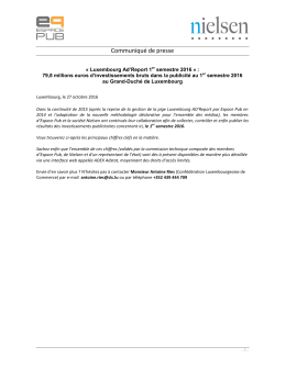 Communiqué de presse