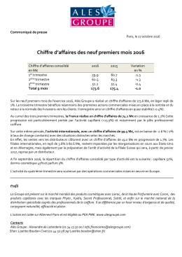 Communiqu&eacute; de presse