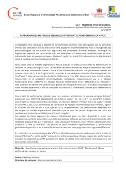 performances de pousse-seringues integrant le