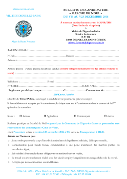 bulletin de candidature « marche de noël » du v16 au v23 decembre