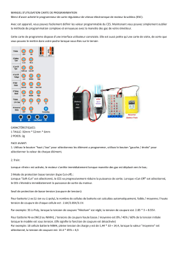 MANUEL D`UTILISATION CARTE DE