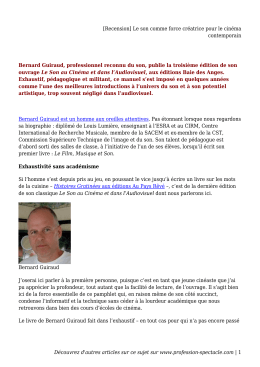 Recension - Profession Spectacle