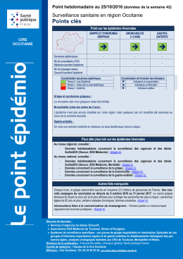 Point au 25 octobre 2016. - InVS