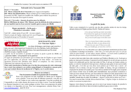 Lire le bulletin - Notre Dame de la Croix