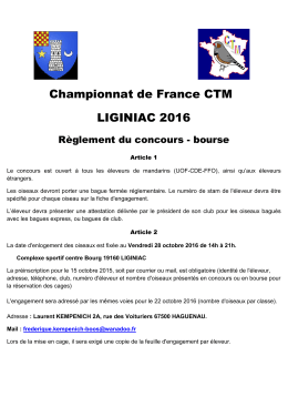 Championnat de France CTM LIGINIAC 2016