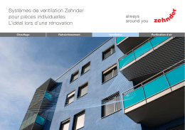 Syst&egrave;mes de ventilation Zehnder pour pi&egrave;ces individuelles L`id&eacute;al