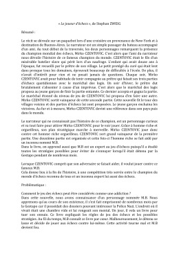 &laquo; Le joueur d`&eacute;checs &raquo;