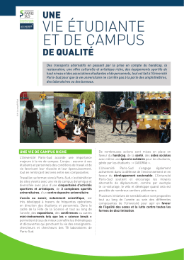 vie étudiante et de campus - Université Paris-Sud