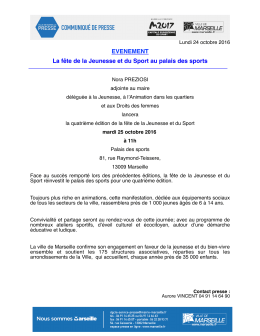 EVENEMENT La f&ecirc;te de la Jeunesse et du Sport