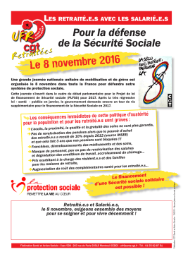 Tract UFR_8 novembre - F&eacute;d&eacute;ration CGT Sant&eacute; et Action sociale