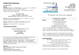 Feuille paroissiale hebdomadaire