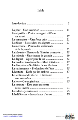 Introduction ....................................................... 5 La peur