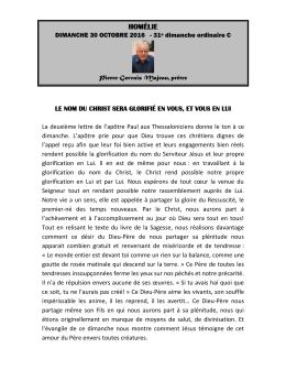 homélie - Réflexions de Raymond Gravel